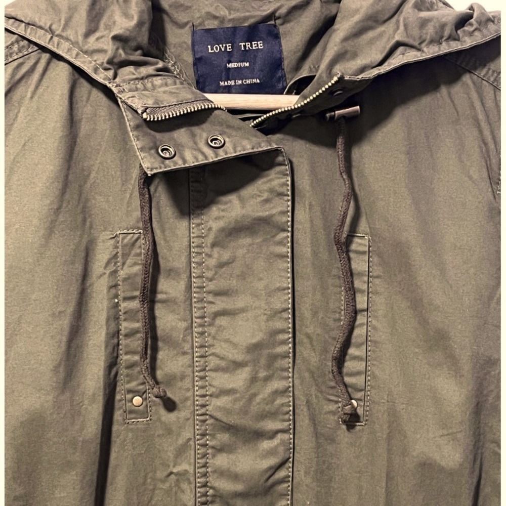 Love Tree Olive Green Hooded Jacket - Picture 4 of 16